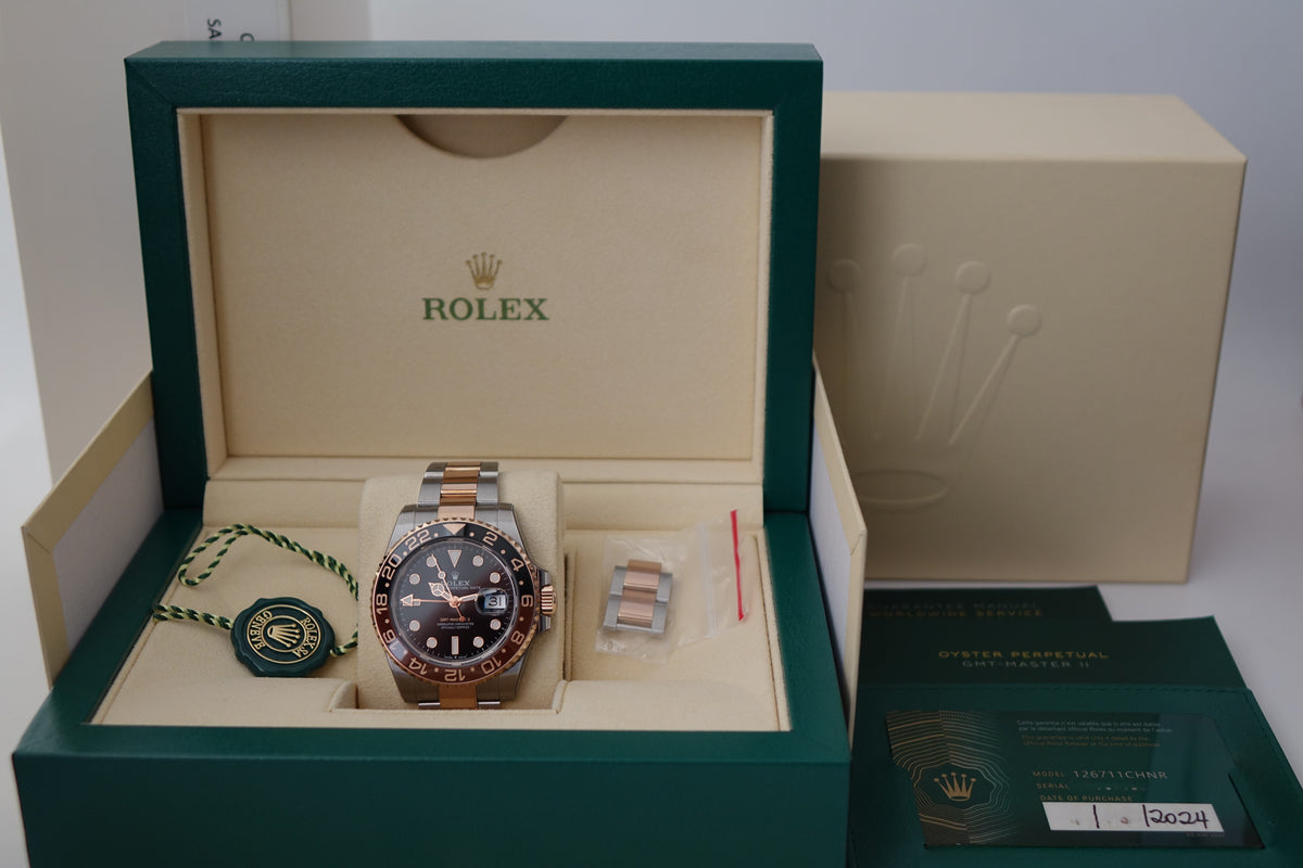 2024 Rolex Gmt Master II Rootbeer 126711CHNR 126711 full set