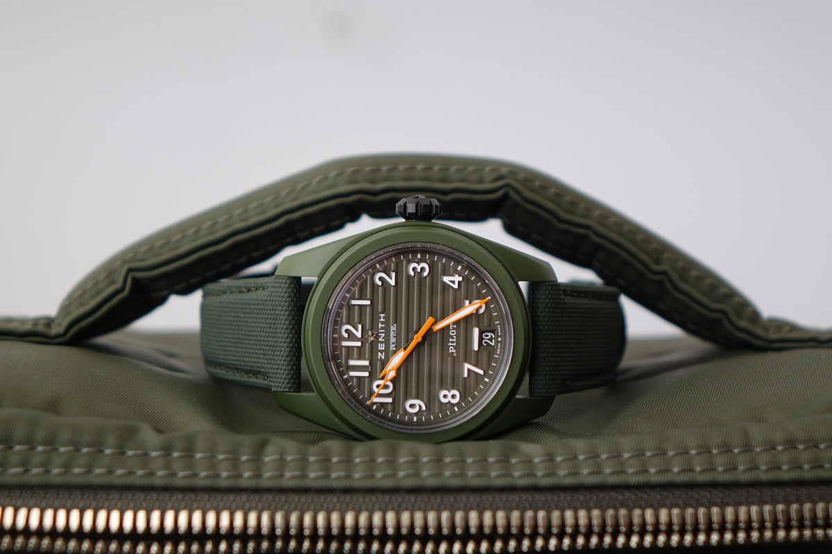 Zenith Pilot Automatic Porter Limited Edition 49.4001.3620/63.I001 khaki green full set