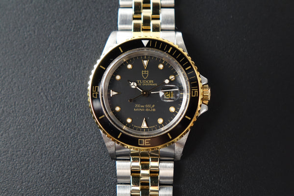 Tudor Prince Date Mini sub 73091 half gold full set