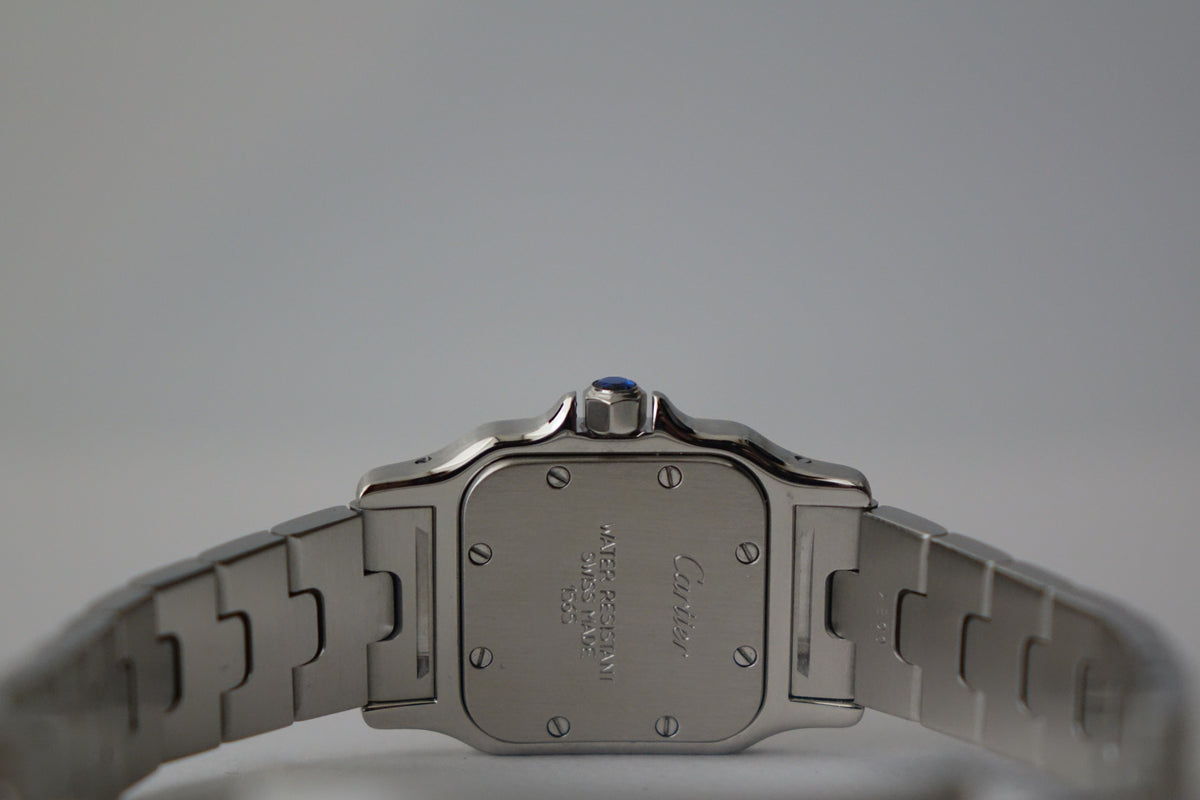 Cartier Santos Galbee W20017D6 1565 blue roman indices watch only
