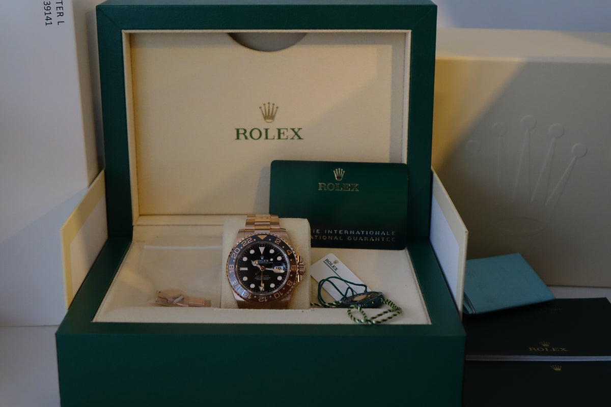 2024 unpolished Rolex GMT Master II Rootbeer 126715CHNR Everose Gold