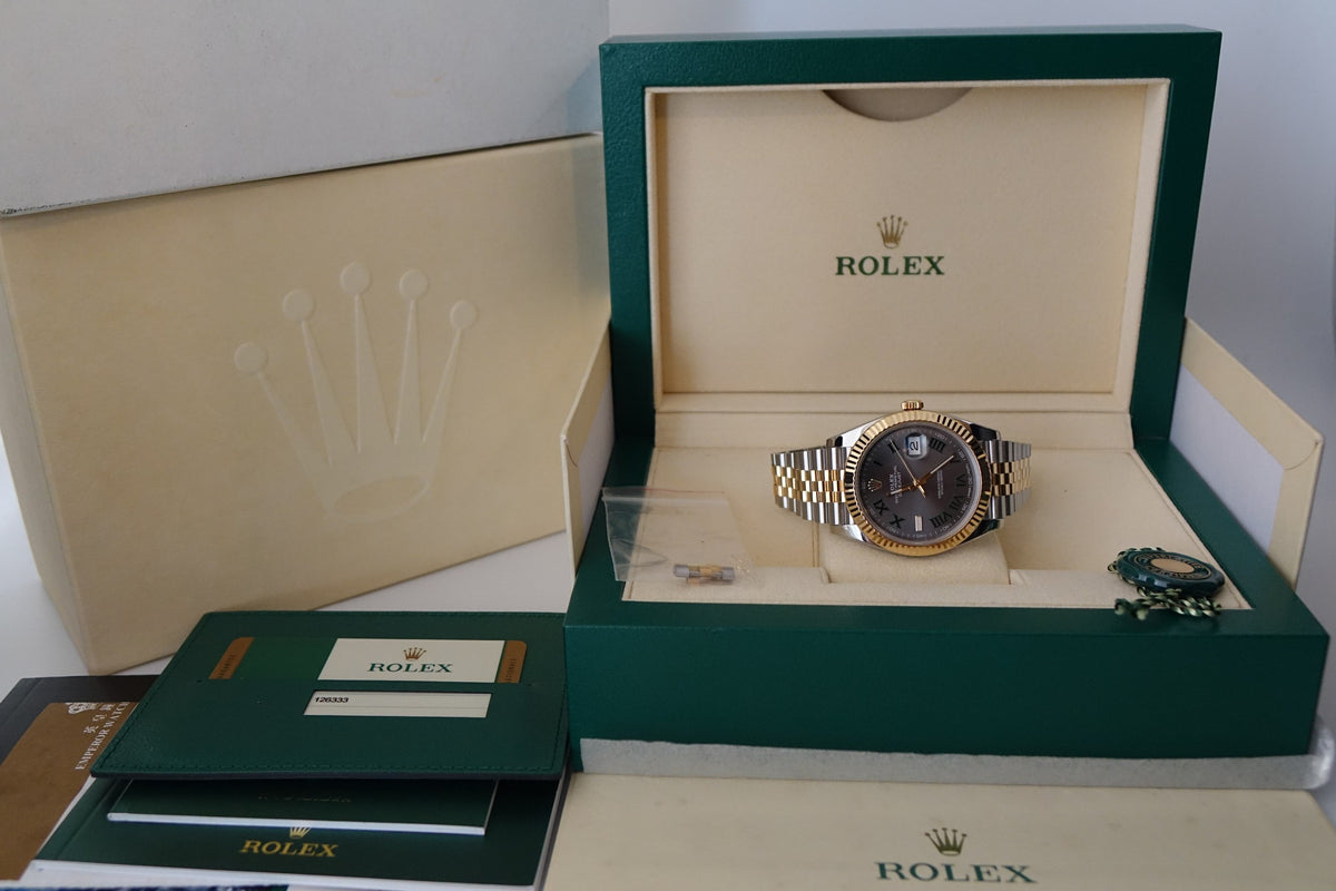 Rolex Datejust 41 126333 Wimbledon fluted jubilee full set
