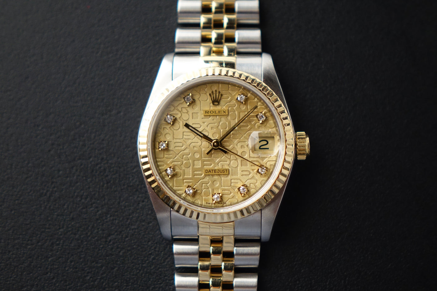 Rolex Datejust 31 68273 Champagne computer diamond dial Wristime