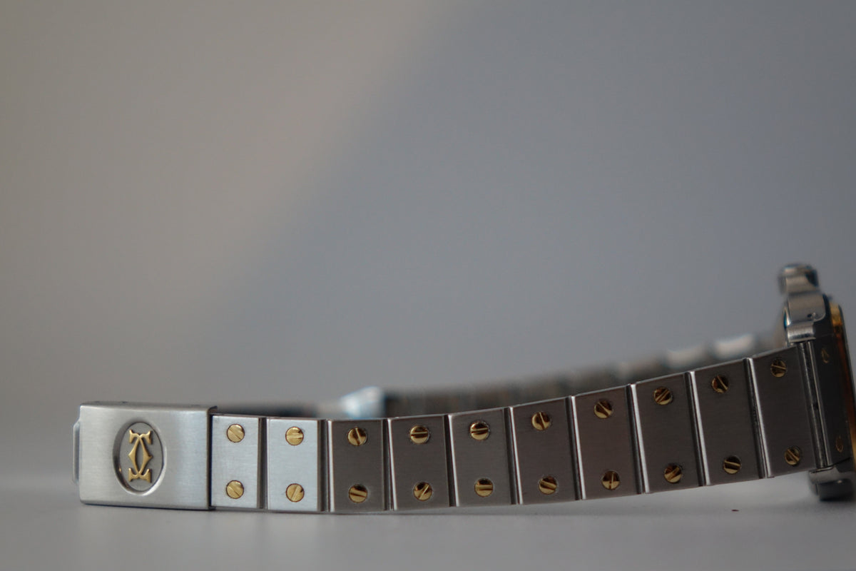 Cartier Santos Carrée SM half gold 0902 watch only