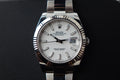 Rolex Datejust 41 Fluted bezel white baton oyster bracelet full set