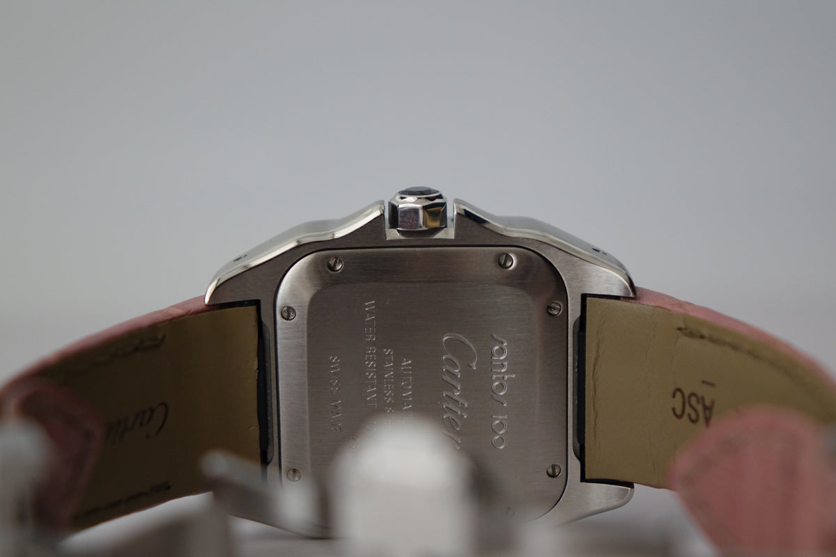 Cartier Santos 100 Med pink W20106X8 full set