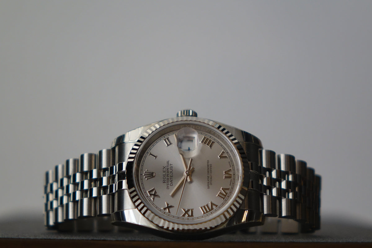 NOS Stickers Rolex Datejust 116234 grey/ silver roman dial full set