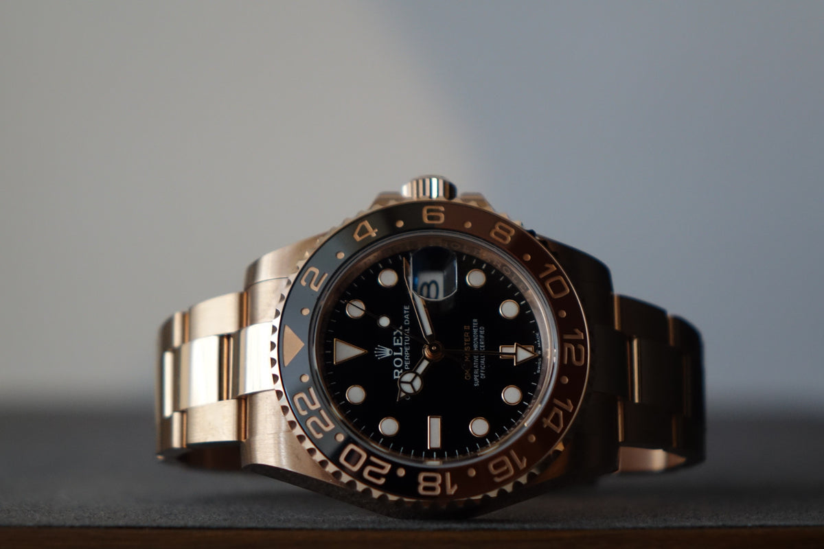 2024 unpolished Rolex GMT Master II Rootbeer 126715CHNR Everose Gold