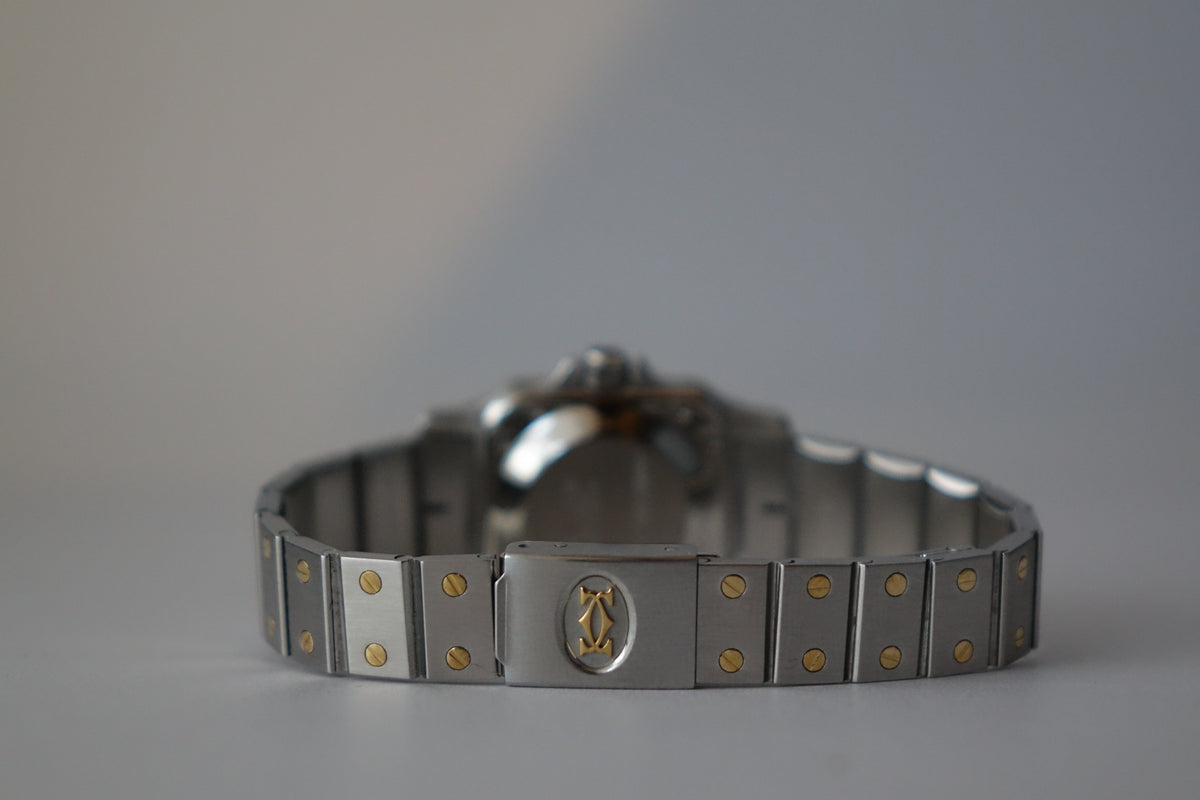 Cartier Santos Carrée SM half gold 0902 watch only