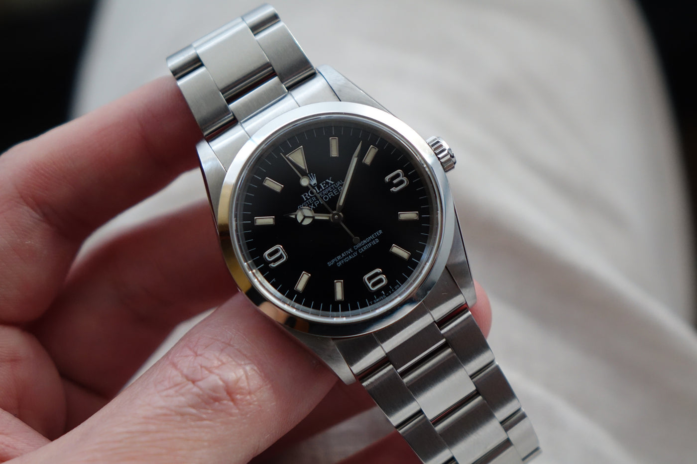Rolex Explorer 1 14270 Creamy Patina tritium Wristime