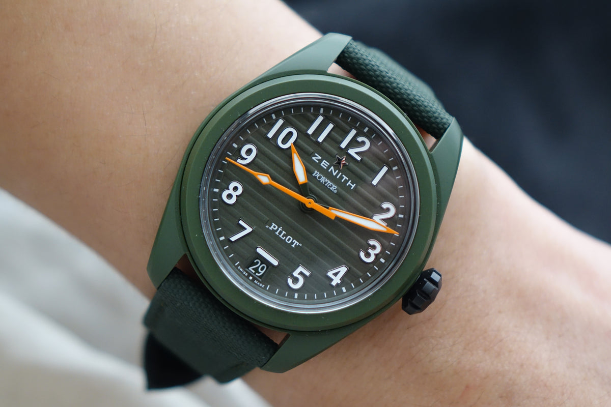 Zenith Pilot Automatic Porter Limited Edition 49.4001.3620/63.I001 khaki green full set