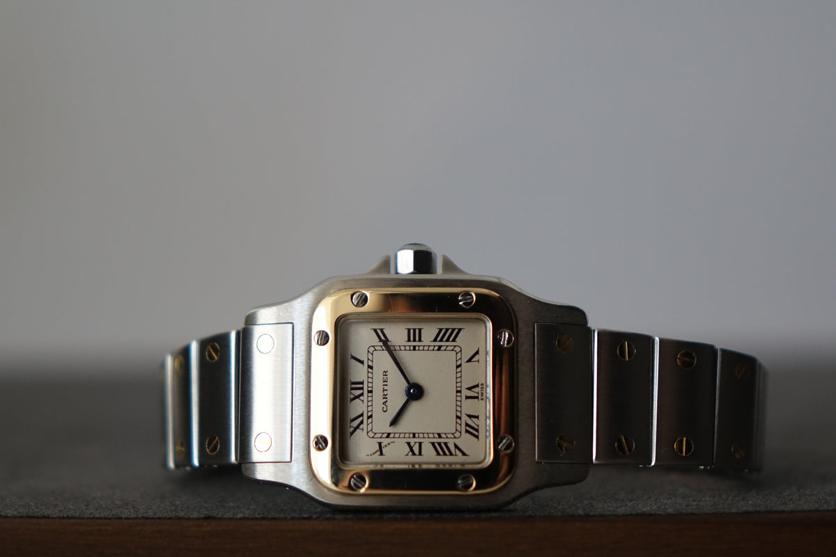 Cartier Santos Galbee 1057930 half gold  full set