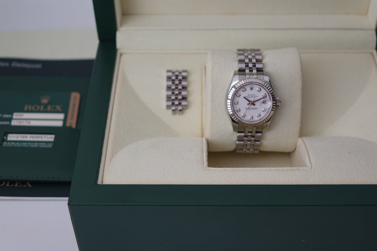 Rolex Datejust 26 179174G 10P diamond full set
