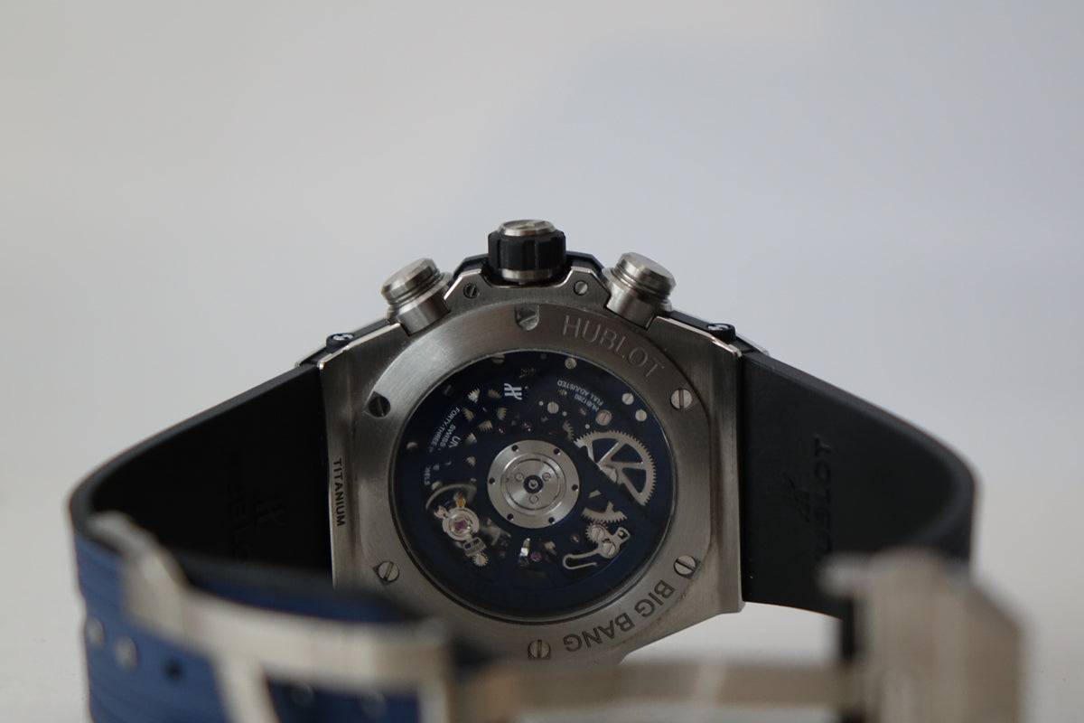 Hublot Big Bang Unico Titanium Blue Ceramic 421.NL.5170.RX full set