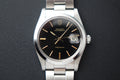 Rolex Oysterdate Precision 6694 black dial gold indices watch only