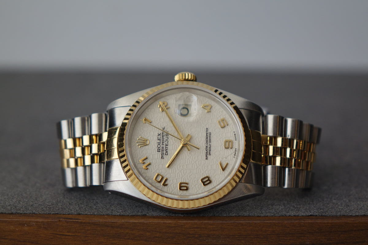Rolex DateJust 36 16233 white arabic watch only