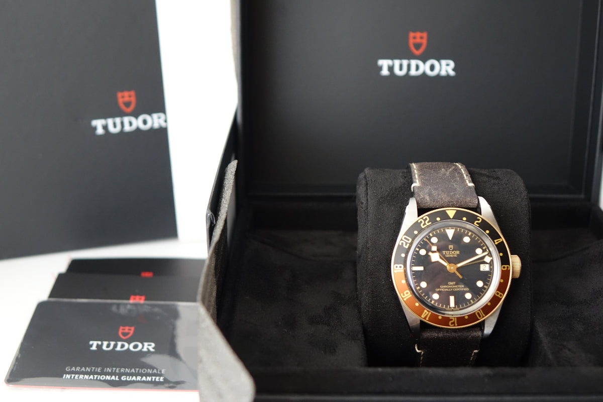 Unpolished Tudor BB GMT SNG 79833MN leather full set