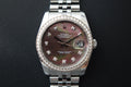 Rolex Datejust 36 116244 MOP Tahitian dial factory diamond bezel full set