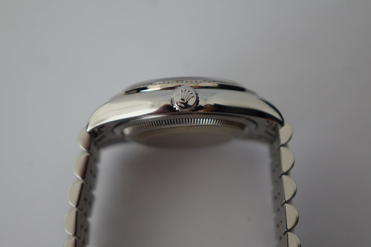 Rolex Datejust 36 116244 MOP Tahitian dial factory diamond bezel full set