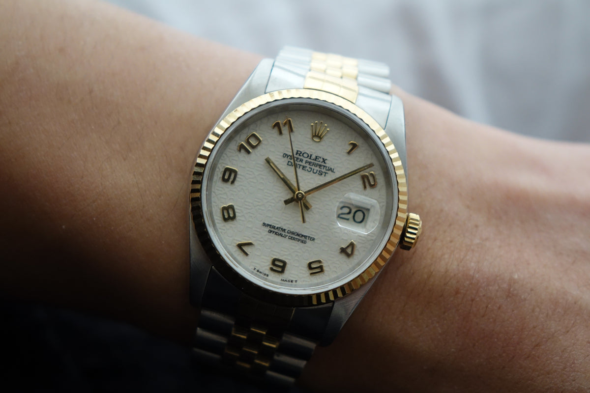 Rolex DateJust 36 16233 white arabic watch only
