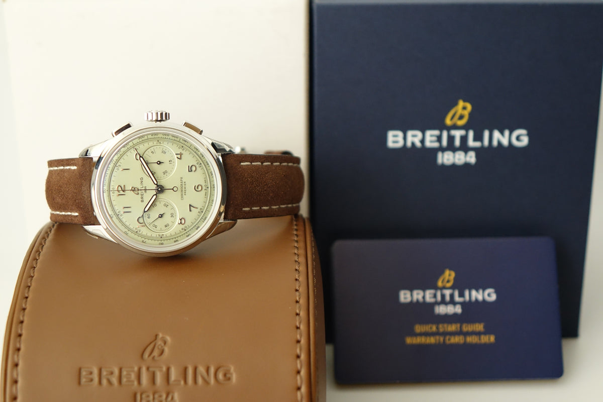 NOS Breitling Premier B09 Chronograph AB0930 full set