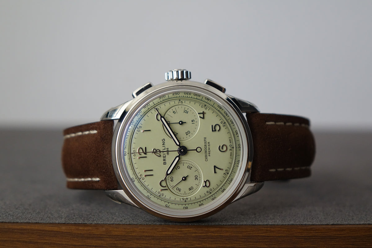 NOS Breitling Premier B09 Chronograph AB0930 full set