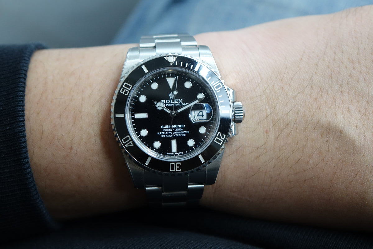 Unpolished Rolex Submariner Date 116610LN full set partial factory stickers
