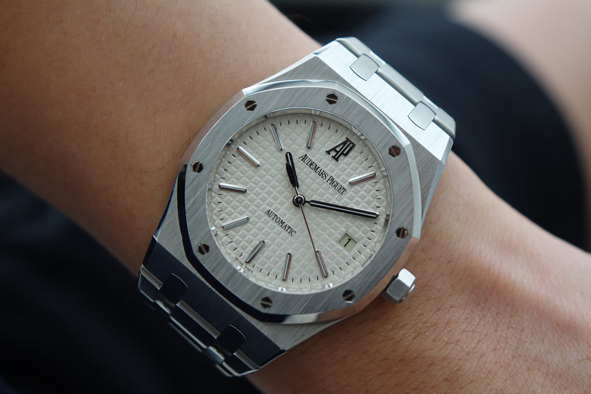 Audemars Piguet Royal Oak 15300ST.OO.1220st.01 white silver dial full set