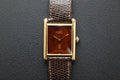 Rare Cartier Must Tank Wood dial manual winding