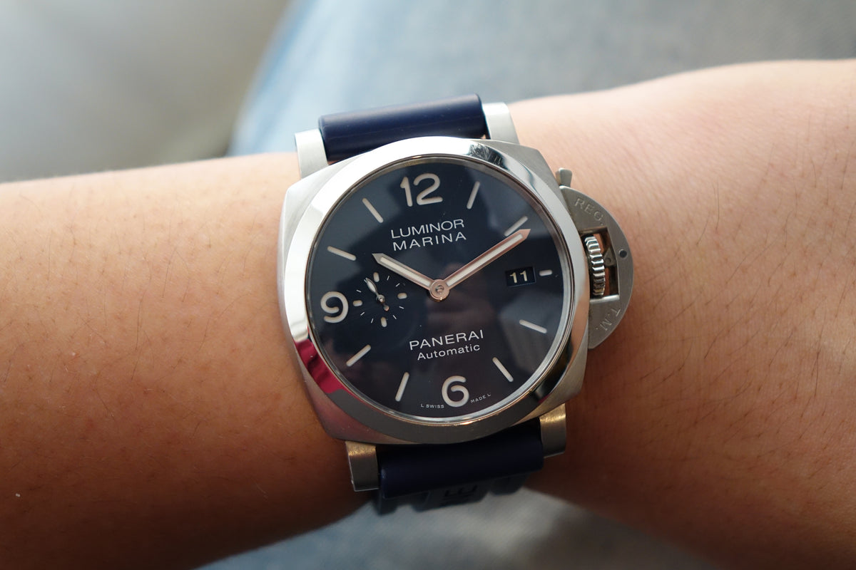 Panerai Luminor Marina PAM01313 Sunburst Blue full set