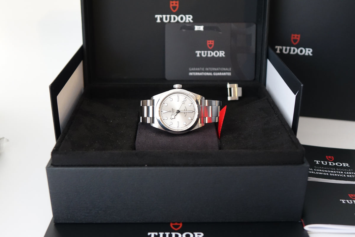 Tudor Black Bay Heritage silver 32 full set