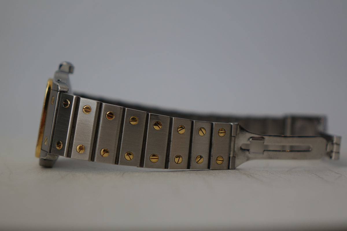 Cartier Santos Carree 2961 half gold ghost dial watch only