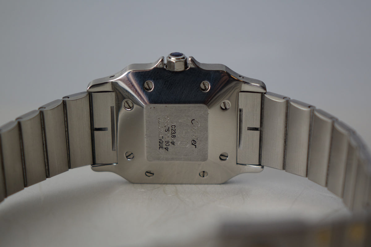 Cartier Santos Carree 2961 half gold ghost dial watch only