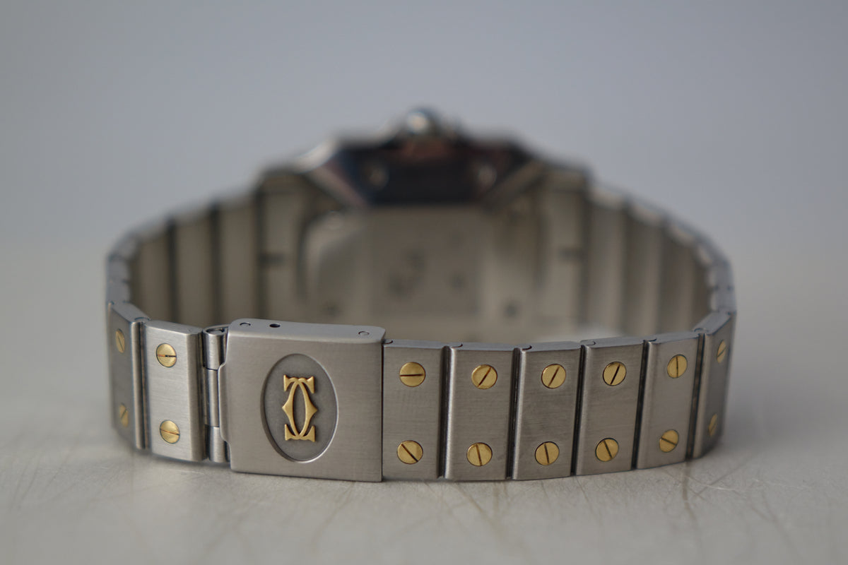 Cartier Santos Carree 2961 half gold ghost dial watch only