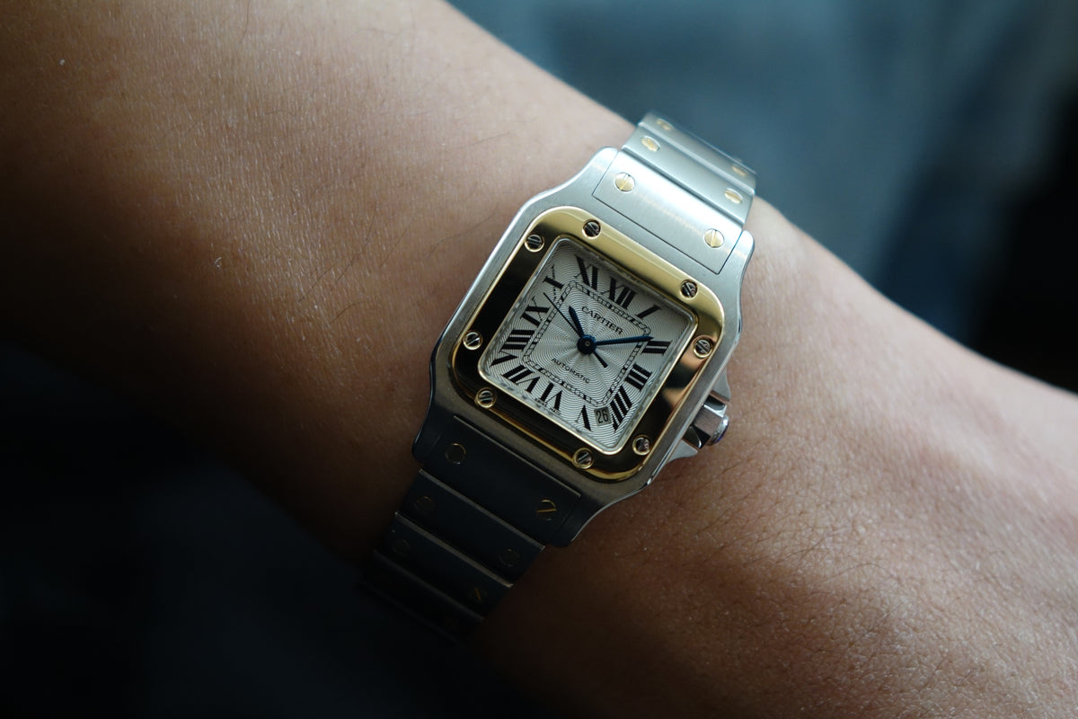 Cartier Santos Galbee 2423 half gold W20057C4 full set