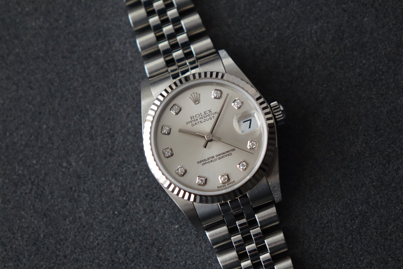 Unpolished Rolex Datejust 31 Boy size 10pt diamonds 78274G Wristime