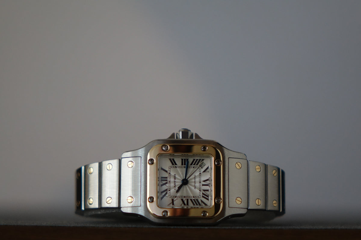 Cartier Santos Galbee 2423 half gold W20057C4 full set