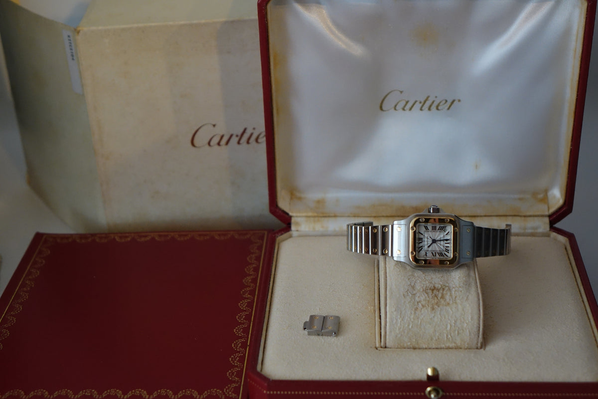 Cartier Santos Galbee 2423 half gold W20057C4 full set