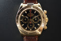 Rolex Cosmograph Daytona 116518 black dial leather strap full set