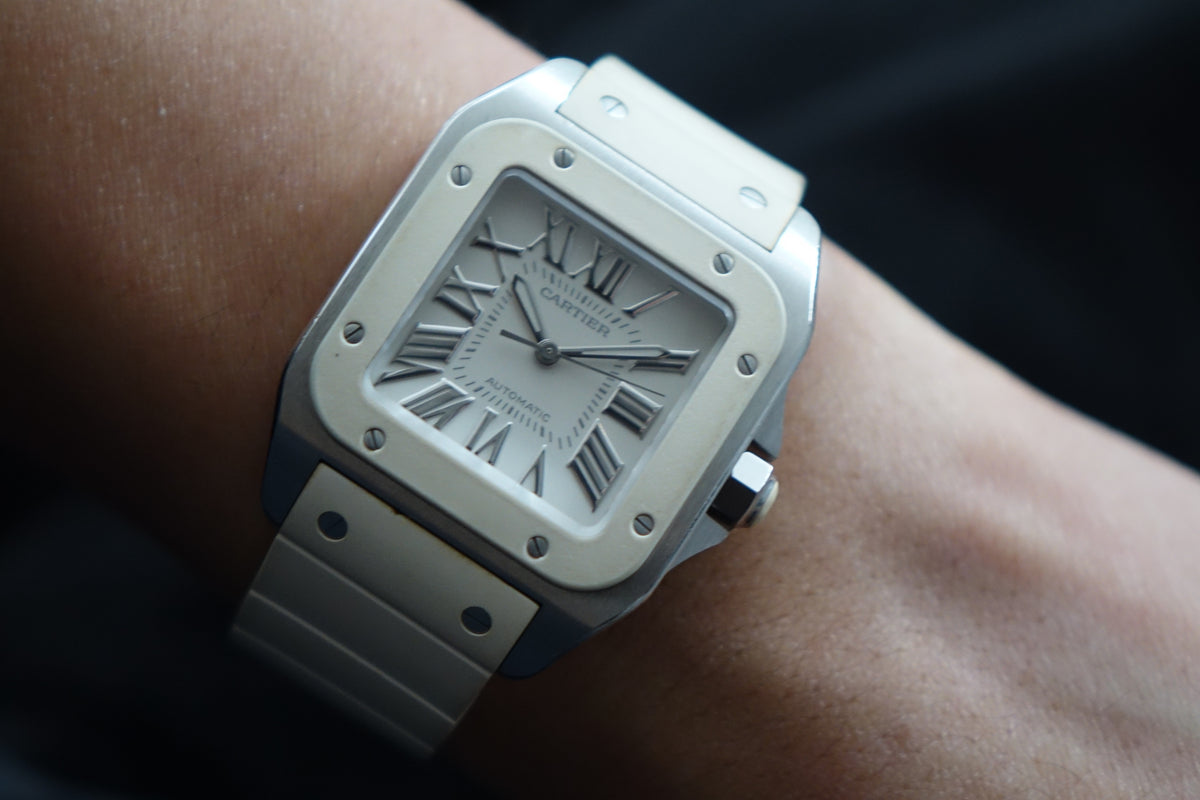 Cartier Santos 100 W20129U2 white watch only