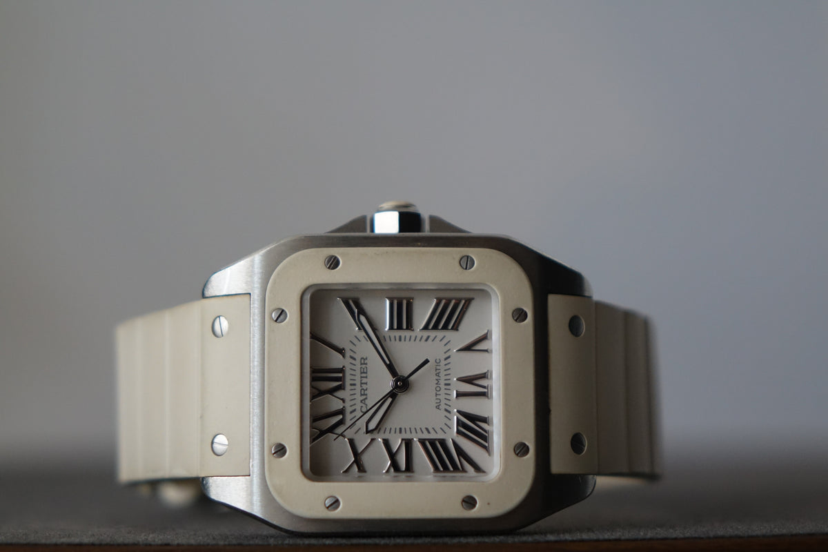 Cartier Santos 100 W20129U2 white watch only