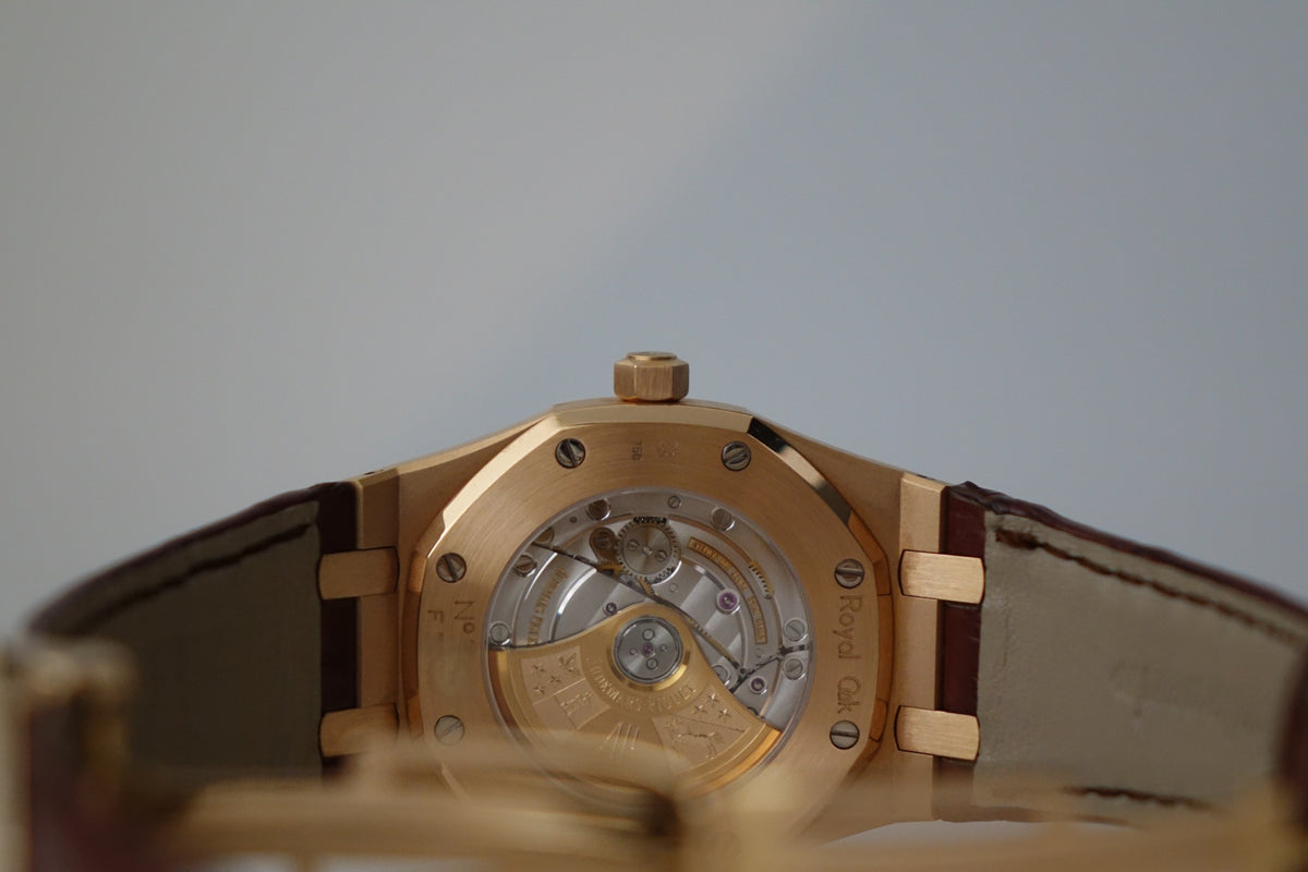 Audemars Piguet Royal Oak 39mm Rose gold 15300OR white dial full set
