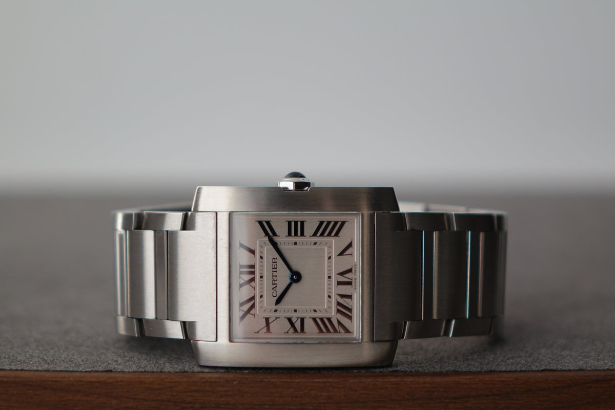 Unpolished 2023 Cartier Tank Francaise 4478 WSTA0074 full set