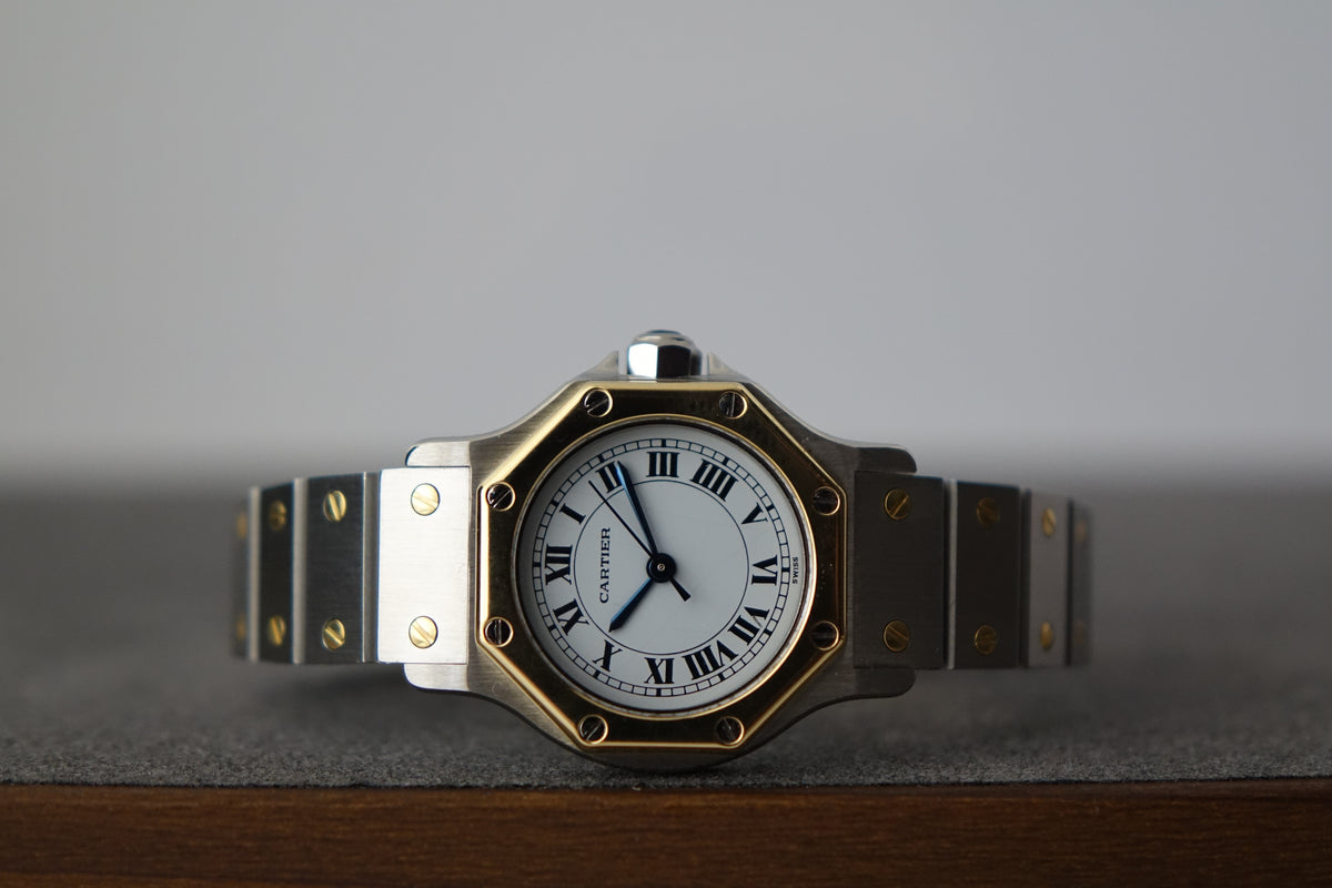 Cartier Santos Octagon 0907 half gold watch only