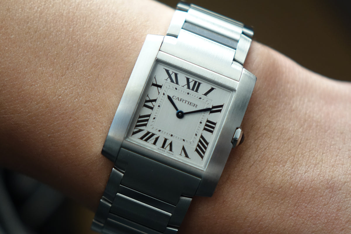 Unpolished 2023 Cartier Tank Francaise 4478 WSTA0074 full set