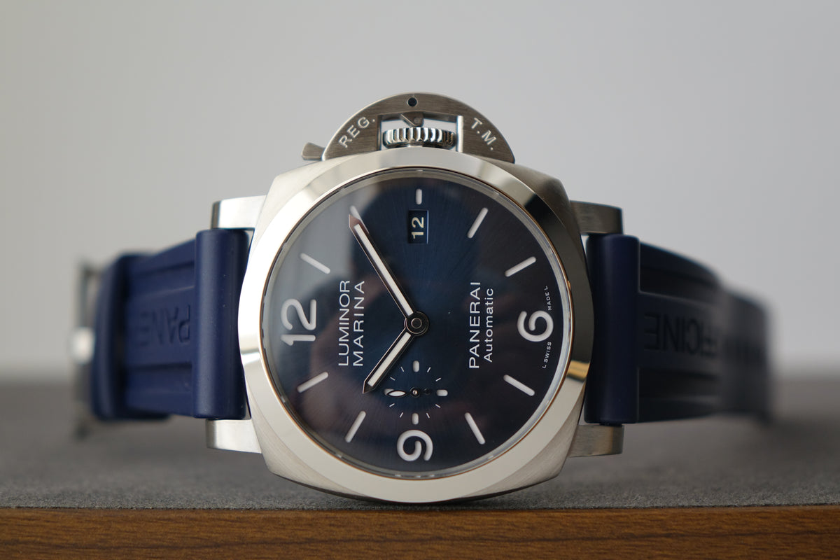 Panerai Luminor Marina PAM01313 Sunburst Blue full set
