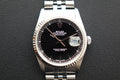 Rolex Datejust 36 16234 no pinhole black baton watch only