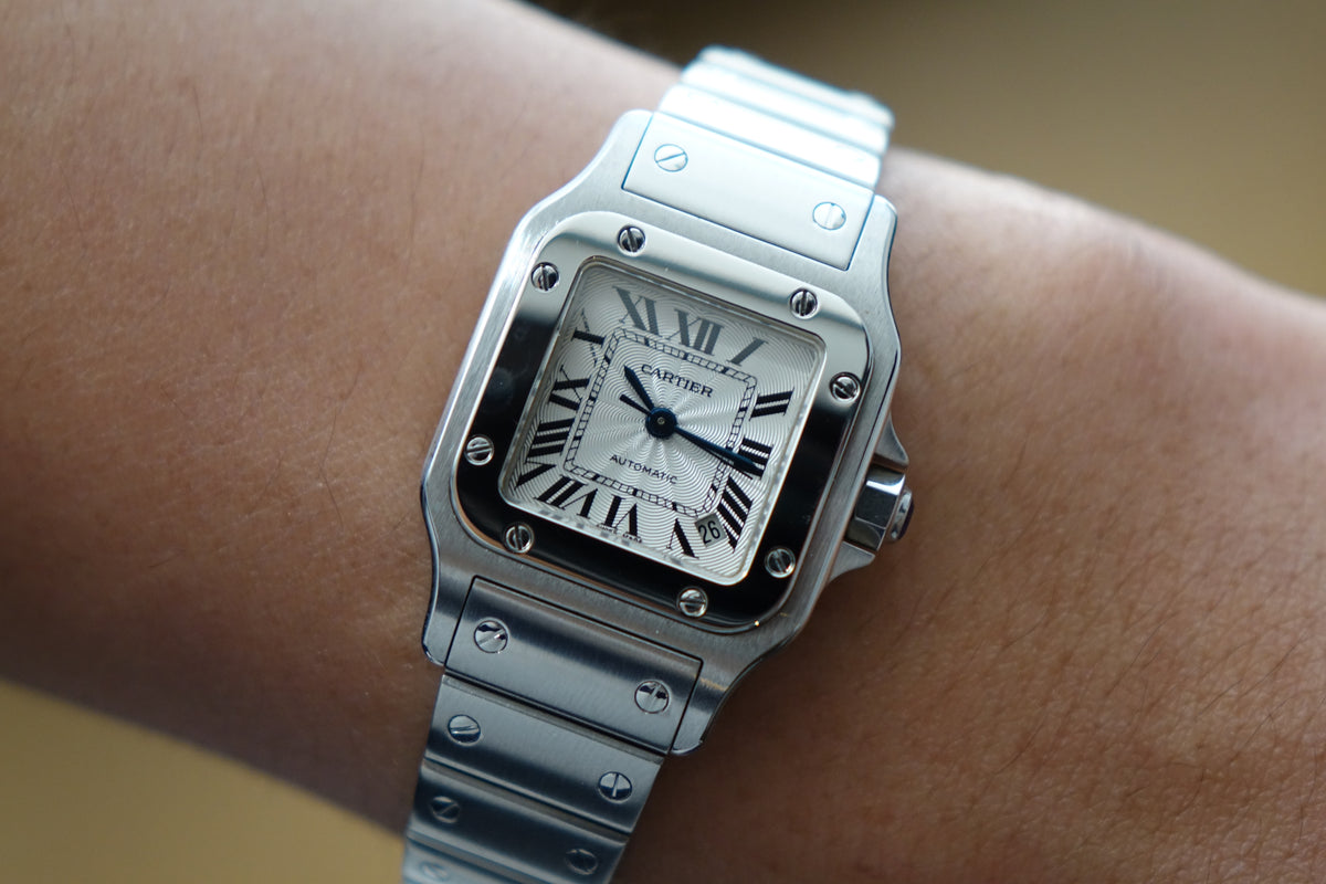 Cartier Santos Galbee 2423 W20054D6 black roman dial full set