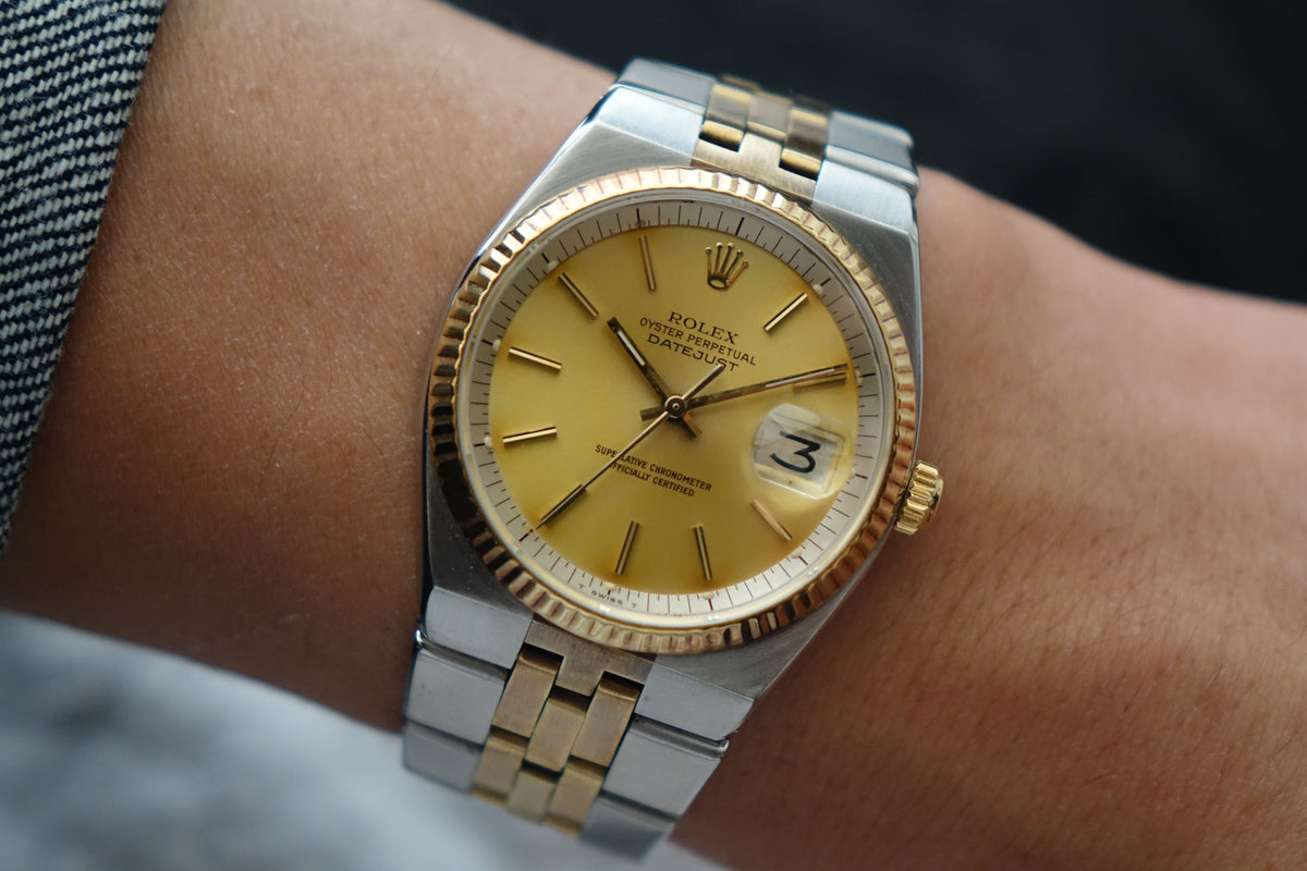 Rolex Oyster Perpetual DateJust 1630 champagne dial not oysterquartz