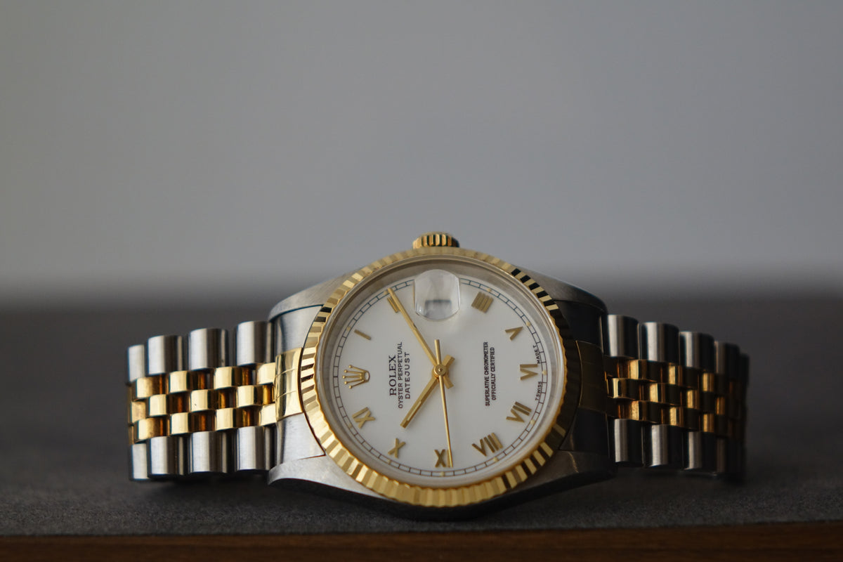 Rolex DateJust 36 16233 white roman full set